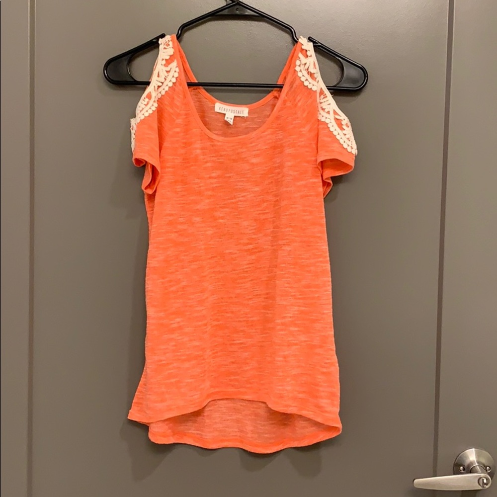 Vibrant laced cut out shirt